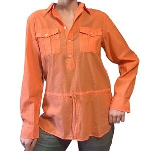 Ralph Lauren Jeans NWT women's orange shirt summer blouse top